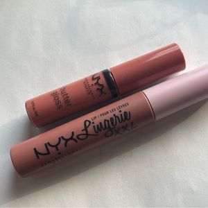 NYX butter gloss color & NYX lingerie lip